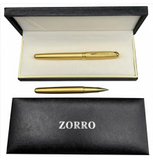 Ручка кулькова ZORRO у подарунковій коробці (золота)