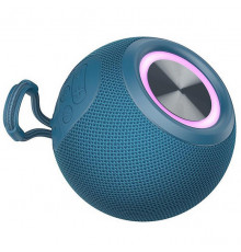 Bluetooth-колонка з RGB ПІДСВІЧУВАННЯМ, speakerphone, радіо, blue