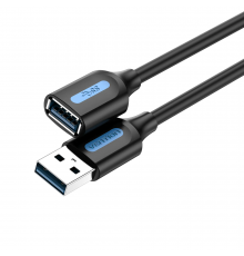 Кабель Vention USB. A Male to A Female Extension Cable black PVC Type (CBHBI) (CBHBI)