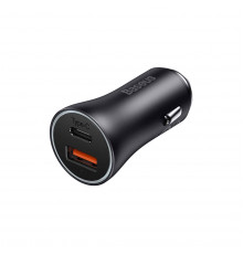Автомобільний зарядний пристрій Baseus Golden Contactor Max Dual Fast Charger Car Charger U+C Dark Gray ( )