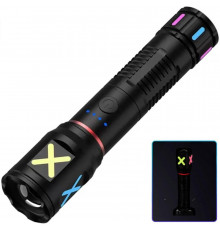 Ліхтар РЕЖИМ WHITE LASER LED, 1х18650, індикація заряду, ЗУ Type-C, zoom, Box