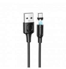 Кабель BOROFONE USB to Type-C.,, PVC, PVC connectors, magnetic, Black ( )