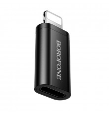 Адаптер BOROFONE iP male to Type-C female. adapter Black ( )