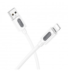 Кабель BOROFONE Structure silicone charging data cable iP White ( )