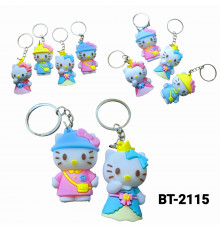 Гумовий брелок для ключів Hello Kitty (12 шт./уп.)