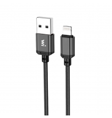 Кабель Wibrand Cobra nylon charging data cable for iP Black (WI. )