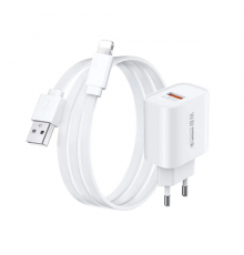 Мережевий зарядний пристрій з кабелем REMAX Kiddy Charger+ Cable Set EU-A-L ( )