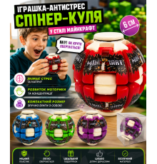 Іграшка-антистрес спінер-куля Майнкрафт, см