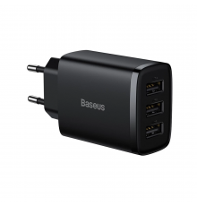 Мережевий зарядний пристрій Baseus Compact Charger EU Black ( )