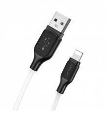 Кабель BOROFONE USB to iP.,, silicone, TPE connectors, White ( )