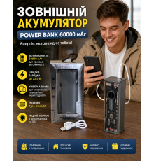 Зовнішній акумулятор Power Bank мАг,. Вт зі швидкою зарядкою