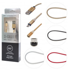 Кабель магнитный Metal magnetic ткань micro