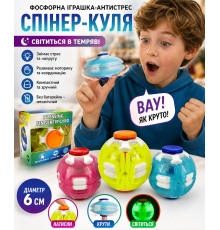 Фосфорна іграшка-антистрес спінер-куля, см