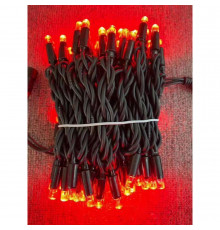 Світлодіодна вулична гірлянда Wire Still, LED, м, червоне світло, чорний дріт, святкове освітлення