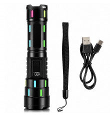 Ліхтар NIGHT VISION FLUORESCENCE, 1х18650, ЗУ Type-C, zoom, Box