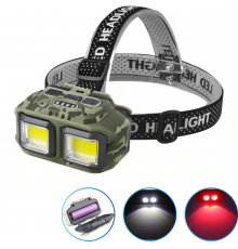 Ліхтар налобний ) CAMOUFLAGE, Waterproof,, ЗП Type-C, Box