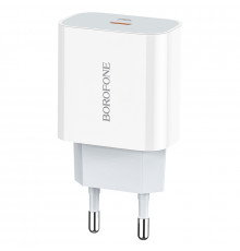 Мережевий зарядний пристрій BOROFONE Plus Speedy White ( )