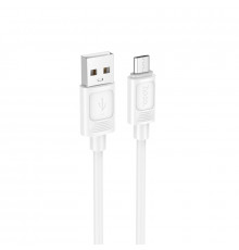 Кабель HOCO Benefit silicone charging data cable Micro White ( )