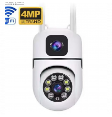 Поворотна Wi-Fi IP-камера відеоспостереження з двома об'єктивами, Мп, Pro
