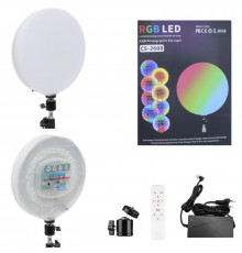 Круглая LED лампа видеосвета RGB LED