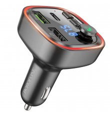 АЗП з FM-модулятором BOROFONE Broad. car BT FM transmitter Black ( )
