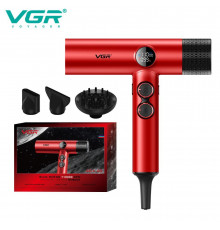Фен професійний VGR RED, рівнів обдування RPM, рівнів температури °C - °C, насадки