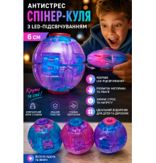 Антистрес спінер-куля з LED-підсвічуванням, см
