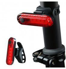 Велоліхтар STOP + Security маячoк /, Li-Ion акум., Waterproof, ЗП microUSB