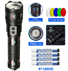 Ліхтар NIGHT VISION FLUORESCENCE LASER LED,., Power Bank, ЗП Type-C, zoom, фільтрів