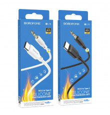 AUX Borofone silicone digital audio conversion cable. to Type-C