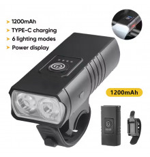 Велоліхтар, waterproof, Li-Ion акумулятор, ЗП Type-C