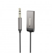 Bluetooth-ресивер HOCO Benefit car AUX BT receiver with cable Black Metal Gray ( )