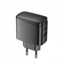 Мережевий зарядний пристрій HOCO Bright ( ) charger (EU) Black ( )