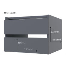 Блок ящиків для шафи-купе Doros G-Caiser Графіт 44,8х42х33,6 см (DRS-011273)