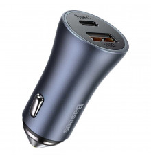 Автомобільний зарядний пристрій Baseus Golden Contactor Pro Dual Quick Charger Car Charger U+C Dark Gray ( )