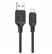Кабель HOCO Cool silicone charging data cable for Micro Black ( )