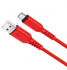 Кабель HOCO USB to Type-C,, nylon, TPE connectors, Red ( )
