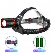 Ліхтар налобний NIGHT VISION FLUORESCENCE,, ЗП Type-C, zoom, Box