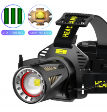 Ліхтар налобний LASER LED, Motion Sensor,, Power Bank, ЗП Type-C