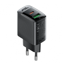 Мережевий зарядний пристрій ACEFAST GaN (USB-C+USB-A) charger Black ( )