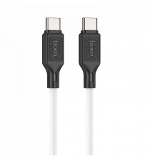 Кабель HOCO Cool silicone charging data cable for Type-C to Type-C White ( )