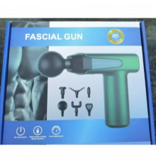 Перкусійний масажний пістолет Fascial Gun з USB, м'язовий масажер для тіла