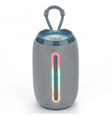 Bluetooth-колонка з RGB ПІДСВІЧУВАННЯМ, speakerphone, радіо, grey