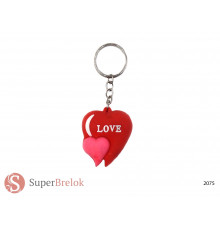 Гумовий брелок для ключів Сердечко LOVE