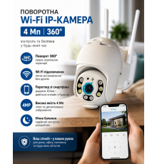 Поворотна Wi-Fi IP-камера відеоспостереження CameraCad Мп ° (ICSee)