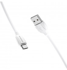 Кабель BOROFONE USB to Micro.,, PVC, TPE connectors, White ( )