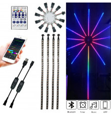 Настінний світлодіодний світильник Феєрверк RGB, LED, діаметр м, USB, з пультом та Bluetooth