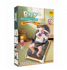Дитячий шезлонг-гойдалка Baby Rocking Chair Multifunctional з дугою та підвісними іграшка7301 (8 шт)
