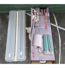 Диспенсер для харчової плівки з різаком Plastic Film Cutter, кухонний органайзер, зелений