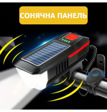 Велоліхтар із сигналом, сон. батарея, виносна кнопка, Waterproof, Li-Ion акумулятор, ЗП microUSB